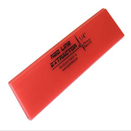 8 Inch Red Line Extractor Double Bevel 1/4" Thick Squeegee Blade