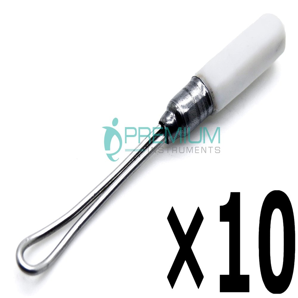 10 Pcs Superior Instruments Ear Cleaner White 6cm Veterinary Curettes Universal Instruments