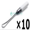10 Pcs Superior Instruments Ear Cleaner White 6cm Veterinary Curettes Universal Instruments view 1
