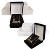 2 Black Necklace Pendant Gift Boxes Jewelry Displays Black view 1