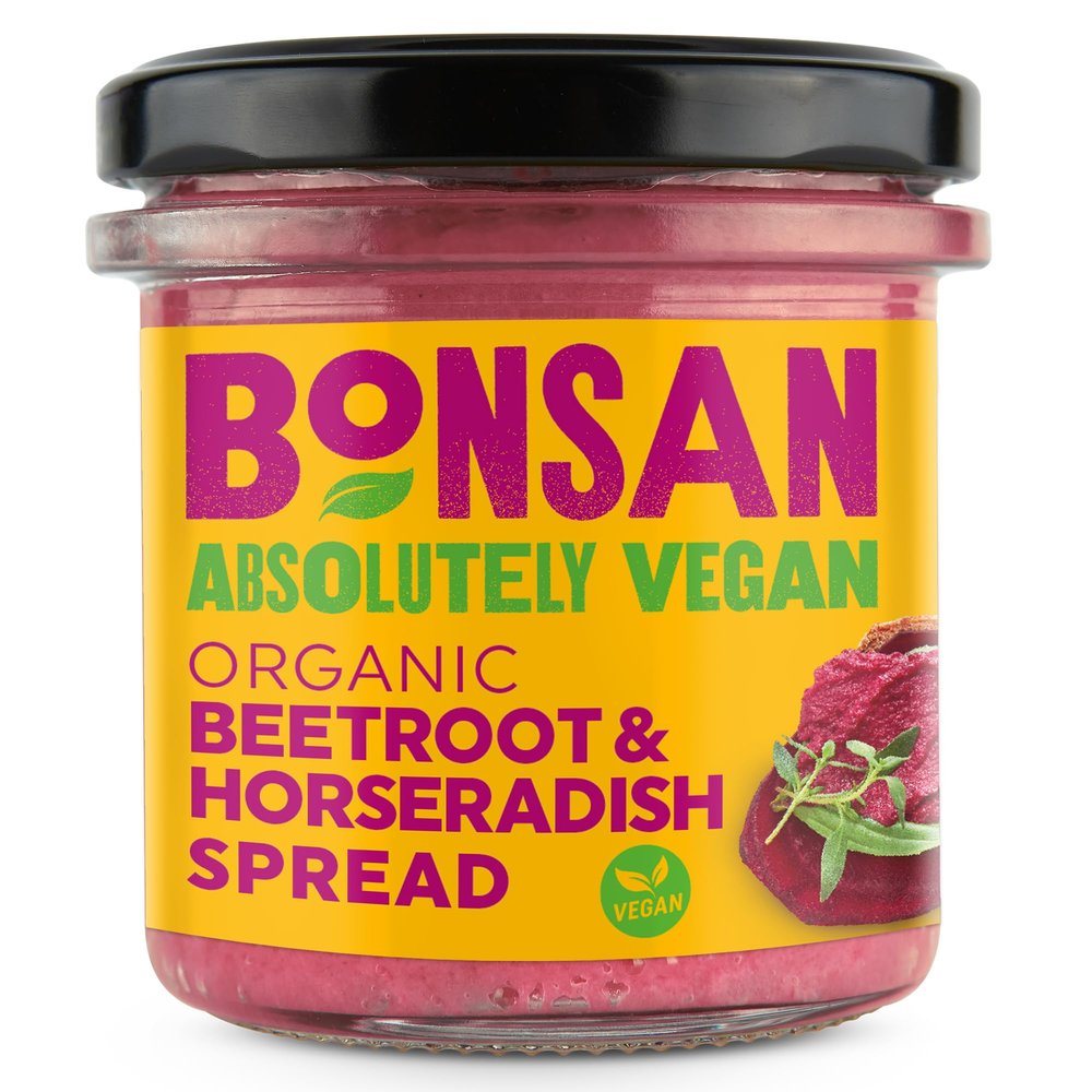 BONSAN Organic Beetroot Horse Radish Pate, 130 GR