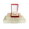 2 Red Velour Necklace Pendant Gift Boxes Jewelry Displays Black view 3