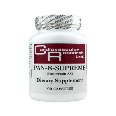 Cardiovascular Research Pan-8-supreme Pancreatin, White, 90 Count