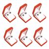 6 Red Flocked Necklace Pendant Gift Boxes Jewelry Displays Black (Red (6 Boxes)) view 1