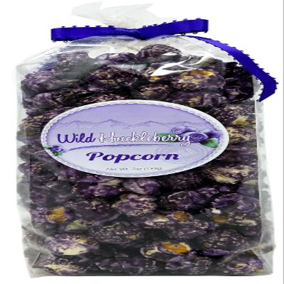 Wild Huckleberry Popcorn 7 oz, Made in USA