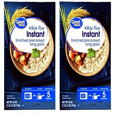 Instant White Rice, 28 oz (3 Pack) Great Value Delicious Enriched Long Grain