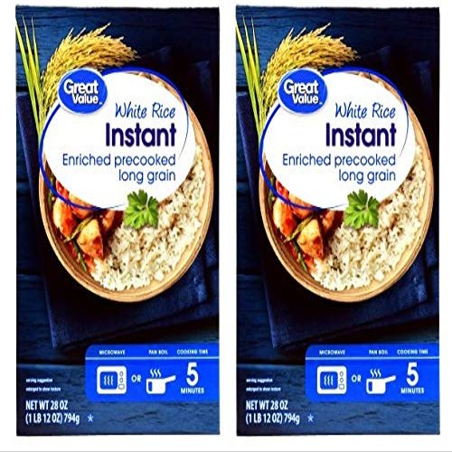 Instant White Rice, 28 oz (3 Pack) Great Value Delicious Enriched Long Grain