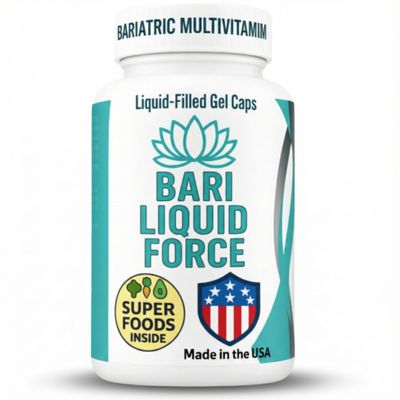 Bariatric Multivitamin with Iron  2 Softgels Daily, Liquid-Filled Rapid-Absorption Softgels for Gastric Sleeve & Bypass Patients  Bari Liquid Force
