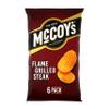 McCoy's Flame Grilled Steak Flavour Ridge Cut Potato Crisps, 6 x 25g view 1