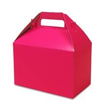 100ea - 6-1/2 X 3-1/2 X 3-1/2 Sanded Hot Pink Gable Box