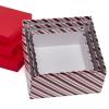 Paper Mart 4ea - 3pcs Red/White Diagonal Stripe Nested Gift Box Set view 1