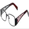 Calabria 812 Stainless Steel Lattice Designer Reading Glasses Black +0.50 view 1