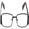 Calabria 812 Stainless Steel Lattice Designer Reading Glasses Black +0.50 view 2