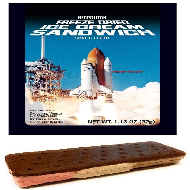 Freeze-Dried Neapolitan Ice Cream Sandwich - Space Ice Cream