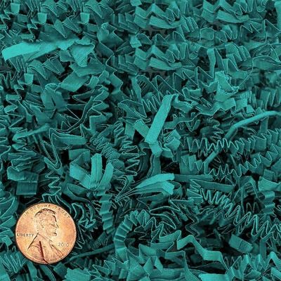 Paper Mart Crinkle Paper Filler, Teal 10 LB Bag, Shredded Paper for Gift Baskets, 24 x 16 x 11.5 Inch Compacted Bag of Crinkle Cut Paper Shred