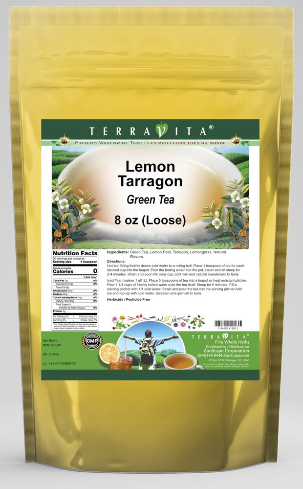 Lemon Tarragon Green Tea (Loose) (8 oz, ZIN: 541300)