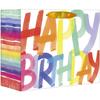 Jillson Roberts 6-Count Tiny Tote 5" x 4" x 2" Birthday Gift Bags, Rainbow Birthday view 1