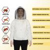 BEEATTIRE Beekeeping Jacket with Veil - Chest Zipper - 100% Cotton - New and Pro Beekeepers - Men/Women White - (M) view 2