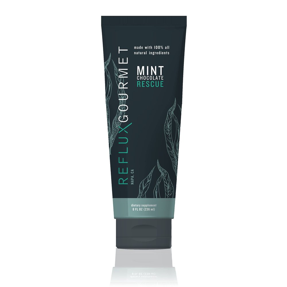 REFLUX GOURMET - Mint Chocolate Rescue All-Natural Alginate Therapy, Acid Reflux, GERD, LPR, Heartburn Relief, Made from All Natural Ingredients Considered Safe for Children and Pregnant Women