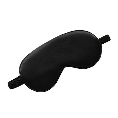 Shuiniba Natural Silk Sleep Mask, Blindfold, Super Smooth Eye Mask (Black)