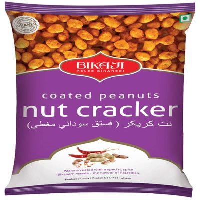 Bikaji Spicy Coated Peanuts Nut Cracker - Indian Namkeen Snack 400g (Pack of 2)
