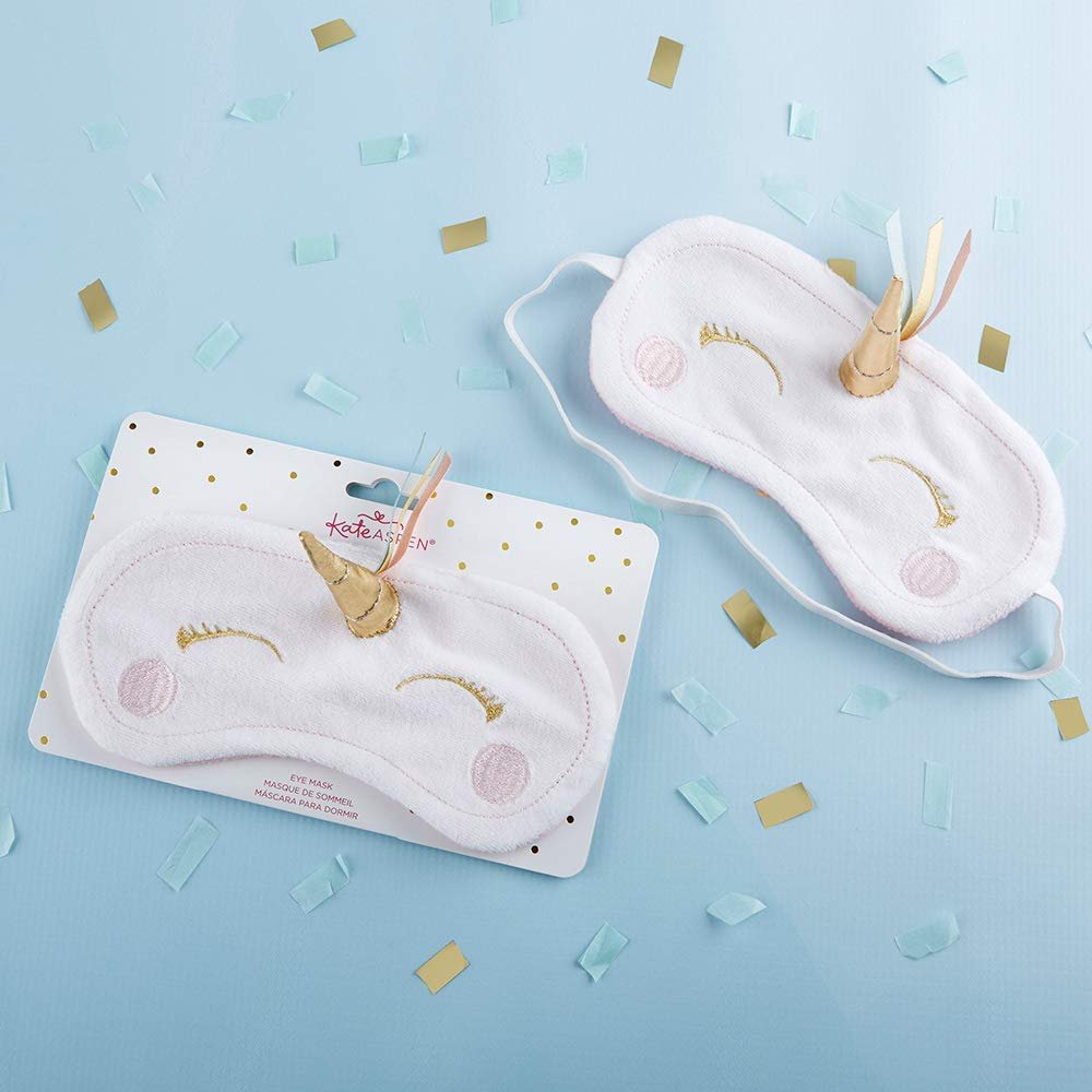 Sleep Mask, Unicorn Eye Masks with 3D Unicorn Horn| Kate Aspen, Cute Soft Kids Gifts Perfect Bridesmaid Gift, Favor for Bridal Shower, Baby Shower, Birthday Party, Enchanted Party & More - 24 Sets