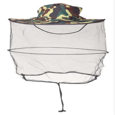 Full Funk Simple Thai Military Insect Mosquito Net Swamp Camouflage Hat, Army Green