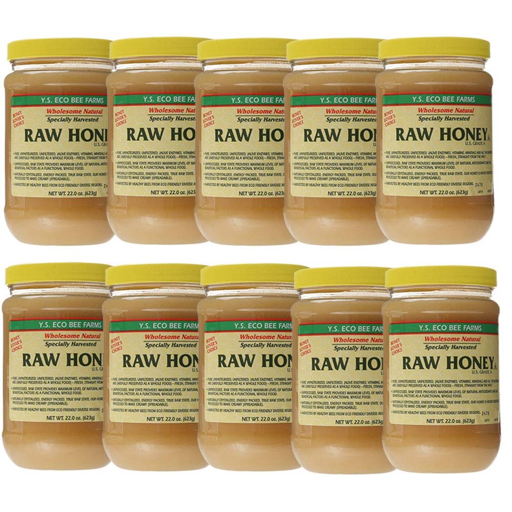 Y.S. Eco Bee Farms Raw Honey - 22 oz, 10pack