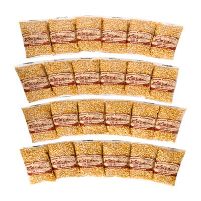 Amish Country Popcorn | 24-4 Oz Bags - Ladyfinger Kernels | Old Fashioned, Non-GMO and Gluten Free