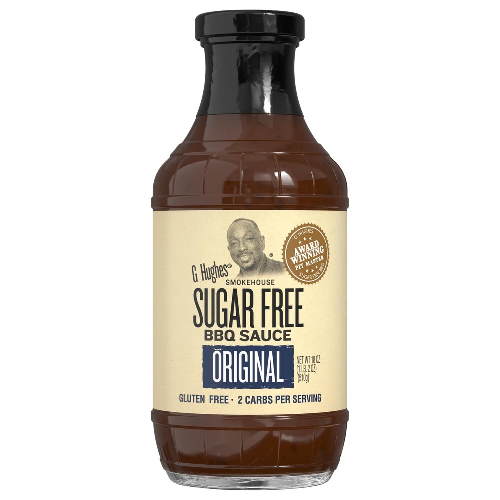 G Hughes Original Sugar Free BBQ Sauce - Sugar Free Barbecue Sauce, Gluten Free, Low Carb BBQ Sauce - 18 oz (1-Pack)