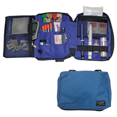 Medicool Dia-Pak Deluxe Organizer Insulin Storage 2 Week Supply Water Resistant with Large Gel Pack | DP DELX/BL