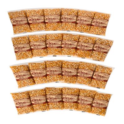 Amish Country Popcorn | 24-4 Oz Bags - Medium Yellow Popcorn | Old Fashioned, Non-GMO and Gluten Free