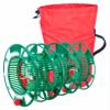 SIMPLE LIVING SOLUTIONS 238887 Green Plastic Christmas Light Reels with Red Storage Bag - 3 Count view 1
