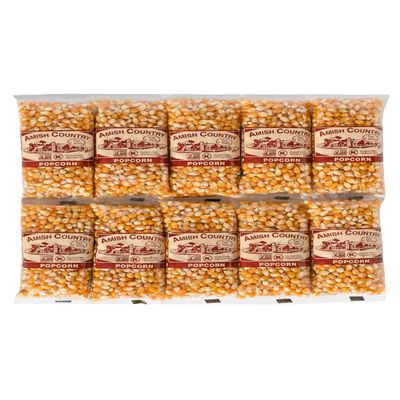 Amish Country Popcorn | 10-4oz Bags - Medium Yellow | Old Fashioned, Non-GMO and Gluten Free (10-4oz Bags)