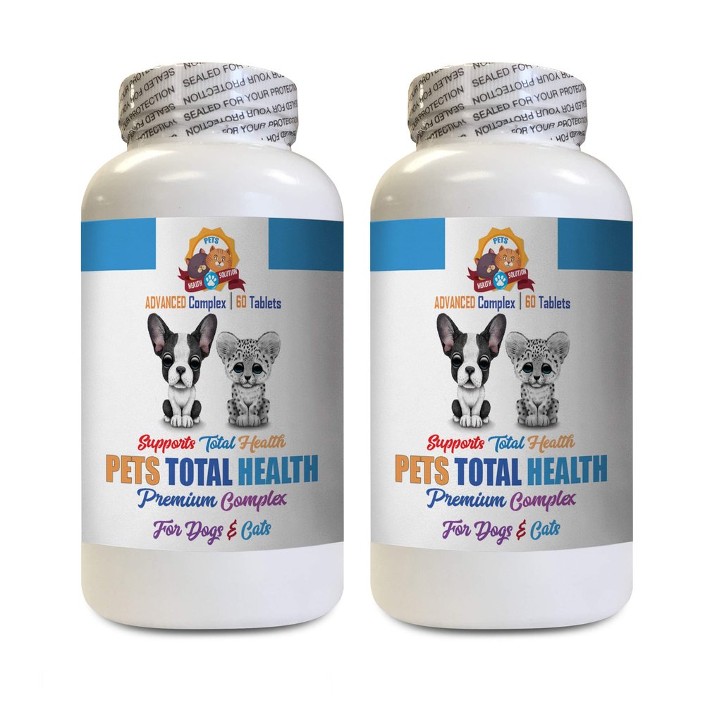 Urinary Health cat Treats - Pets Total Health Complex - for Dogs and Cats - Premium Hair Skin Mouth Urinary Care - Vitamin Supplement for Cats - 2 Bottles (120 Tablets)