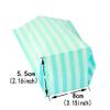 Clear Plastic Cellophane Treat Bags - Turquoise White Stripes Party Favors Cello Bags Wedding Baby Shower Birthday Party Cookie Candy Treat Favors Bags, 100pc view 3
