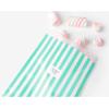 Clear Plastic Cellophane Treat Bags - Turquoise White Stripes Party Favors Cello Bags Wedding Baby Shower Birthday Party Cookie Candy Treat Favors Bags, 100pc view 4