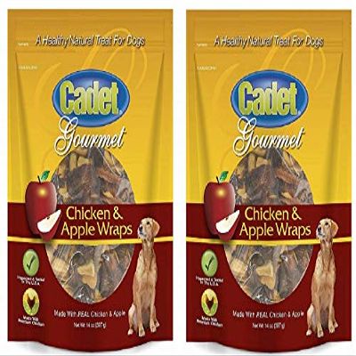 Dog Treats, Apple & Chicken Wrap, 14-oz.