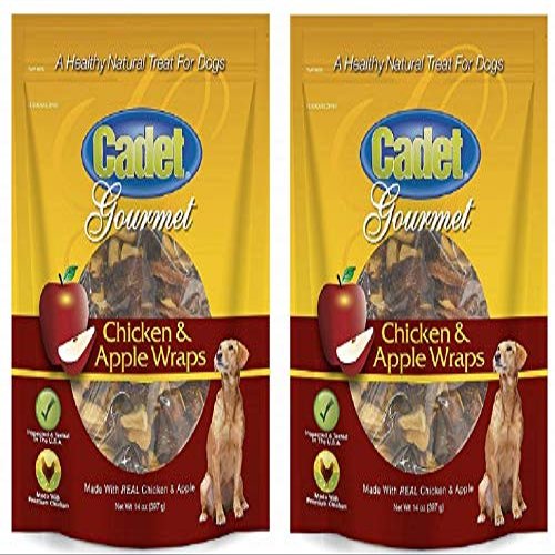 Dog Treats, Apple & Chicken Wrap, 14-oz.