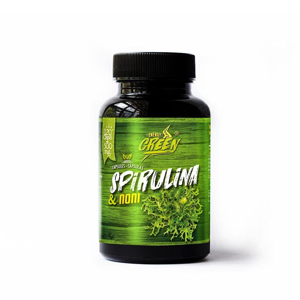 AMAZON ANDES HEALTHY  SUSTAINABLE  FAIR Spirulin and Noni Capsules - Food with High Nutritional Content and Increases Resistance - | 120 Pills - Vegan Capsules - Non GMO - Gluten Free