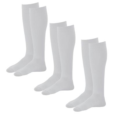 Ames Walker AW 632 Diabetic Knee High Socks 8-15 mmHg (3 Pack) White L