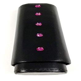 Aficionada Style 2 Cigar Leather Humidor - Fuchsia