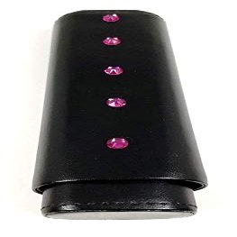 Aficionada Style 2 Cigar Leather Humidor - Fuchsia