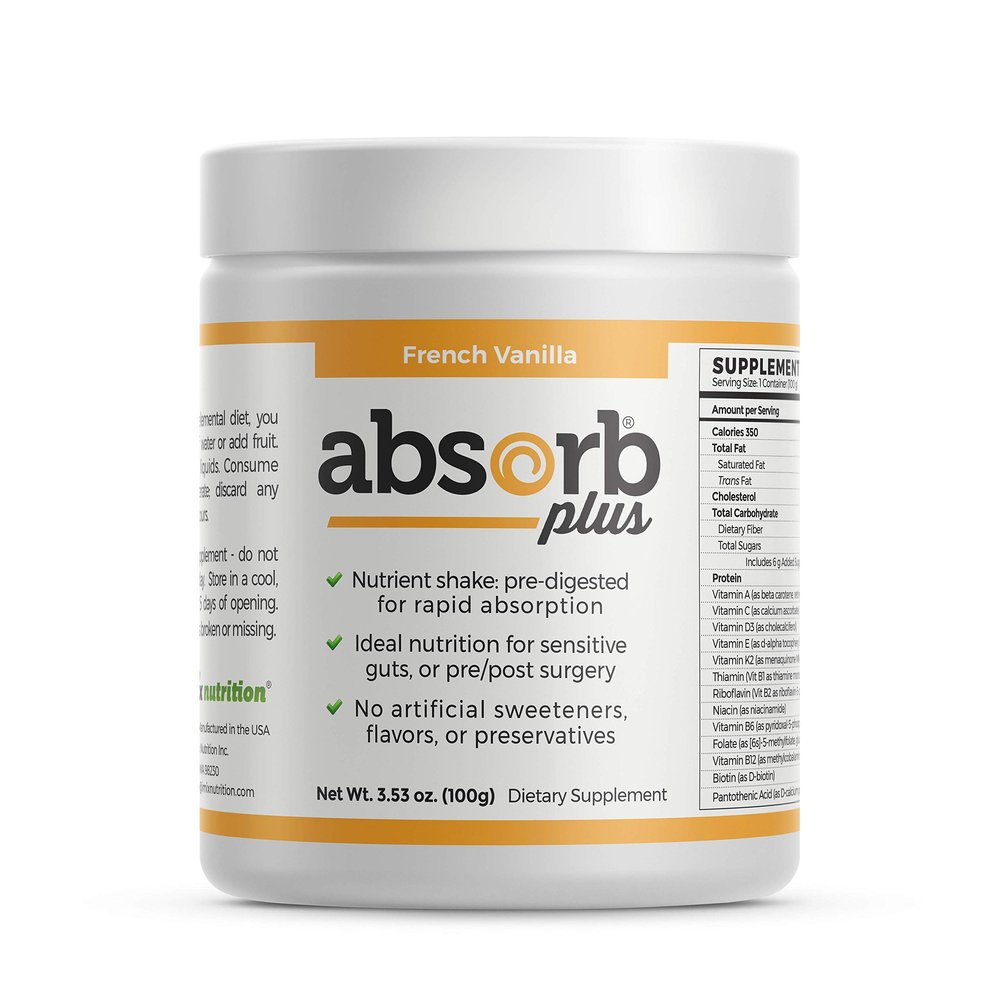 Absorb Plus Isolate Protein - Diet Supplement for Improved Gut Health, Extra Nutritional Support, Non-GMO, Gluten-Free, Lactose-Free, Casein-Free (100 g, French Vanilla)