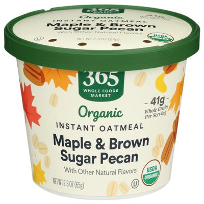 365 by Whole Foods Market, Organic Instant Oatmeal, Maple & Brown Sugar Pecan, 2.3 Ounce