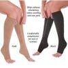 Zippered Compression Socks Support Stockings (Beige) view 1