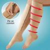 Zippered Compression Socks Support Stockings (Beige) view 2