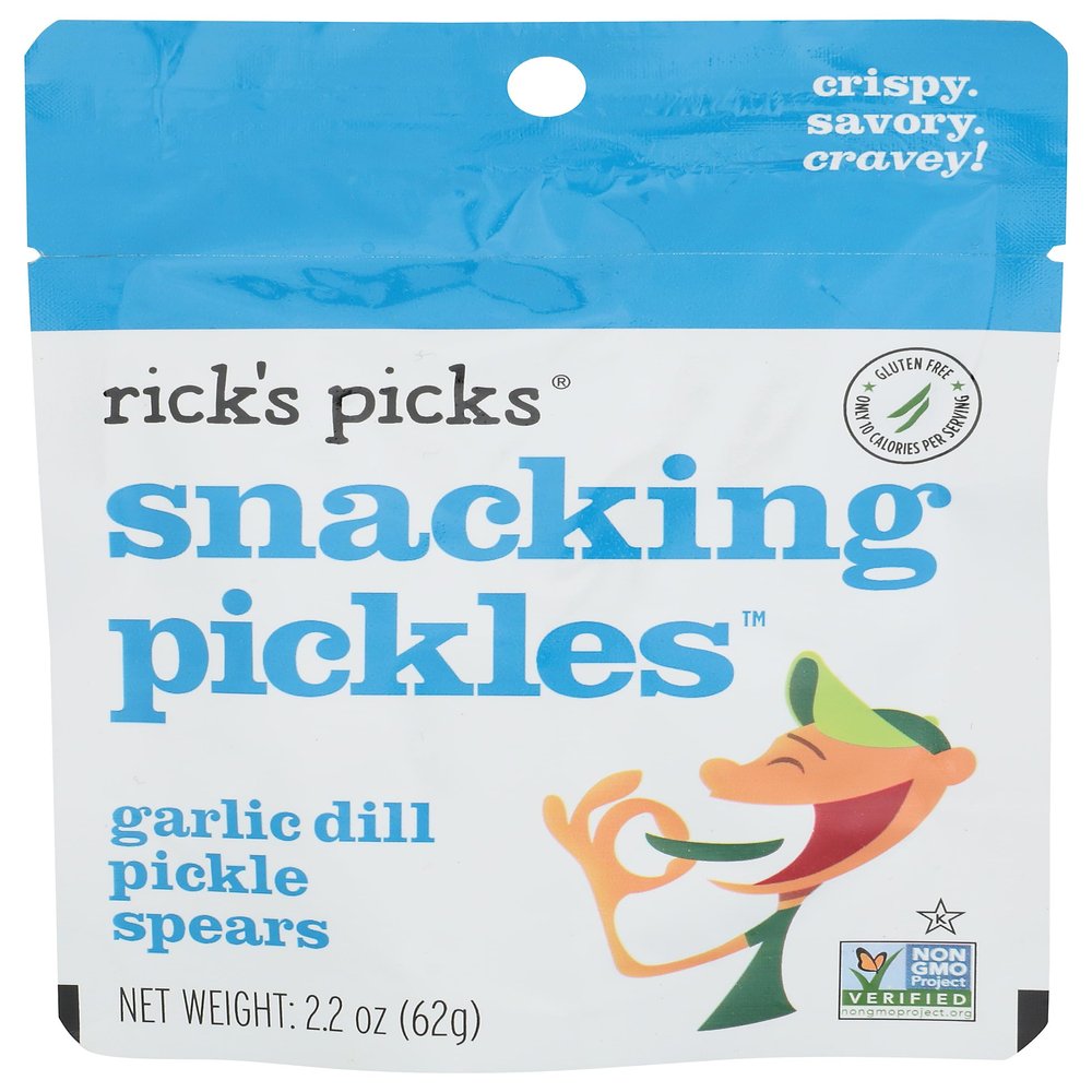 RICKS PICKS Garlic Dill Snacking Pickle Spears, 2.2 OZ