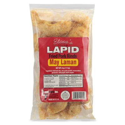 Elenas Lapid Fried Pork Rinds May Laman flavor pack of 2