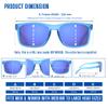 proSPORT Sunglass Readers +3.25 Blue Frame Full Lens Blue Mirror Dark Tint Golf Driving Horn Rim for Men Women view 4